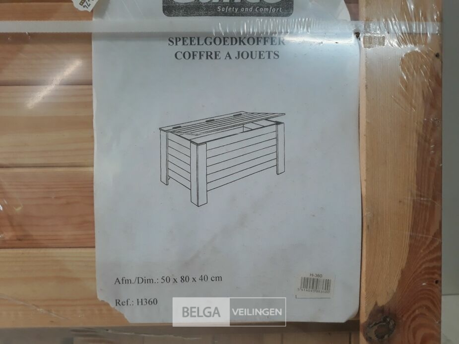 1 x Speelgoedkoffer hout 50x80x40 cm – foto 3 – kavel bij Belga Veilingen, Oudsbergen