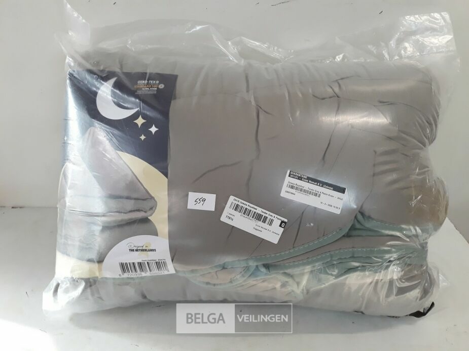 1 x Dekbed Zelesta 240x200 Groen/Grijs – foto 2 – kavel bij Belga Veilingen, Oudsbergen