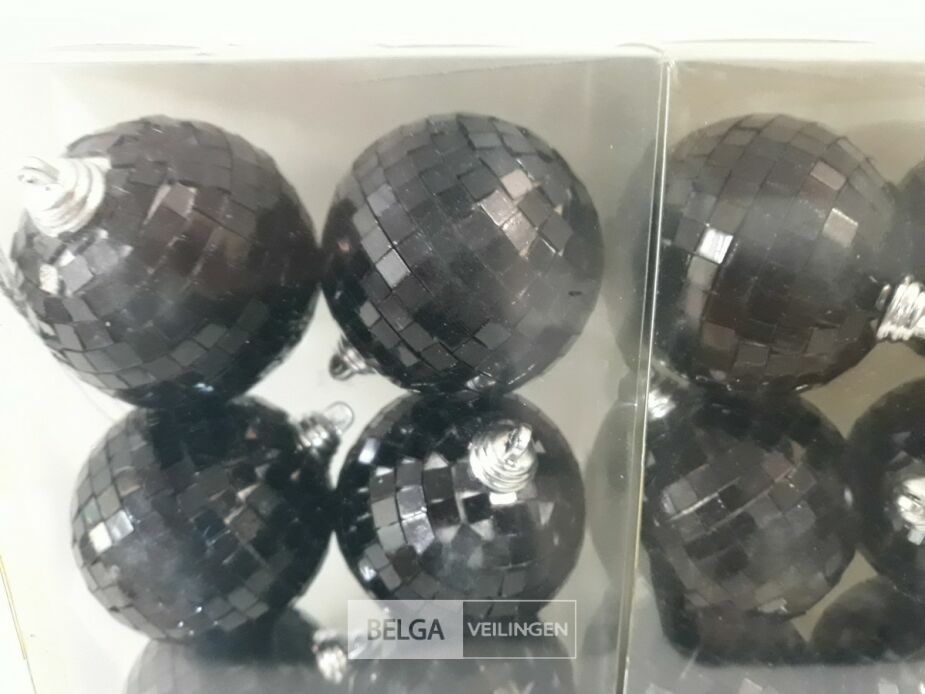 3 x Kerstballen pvc 6 stuks zwart – foto 3 – kavel bij Belga Veilingen, Oudsbergen