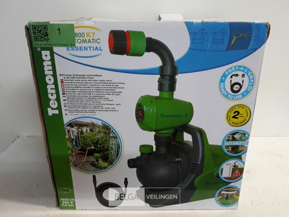 1 x Hydrofoorpomp met aanzuigslang 800W 3600l/h – foto 2 – kavel bij Belga Veilingen, Oudsbergen