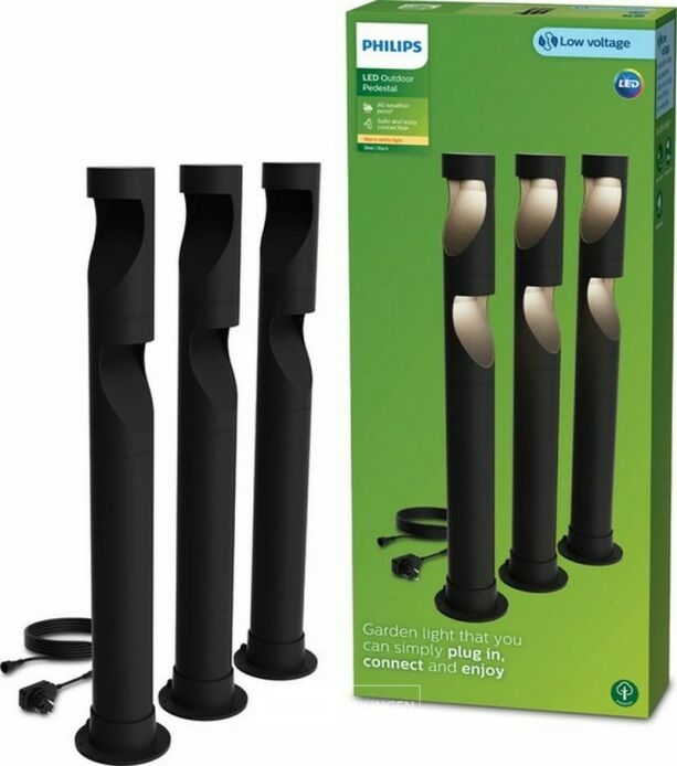Philips Desi GardenLink - 3-pack - Sokkellamp - 24V - Warm wit licht - 2700K - Zwart – foto 2 – kavel bij Belga Veilingen, Bree