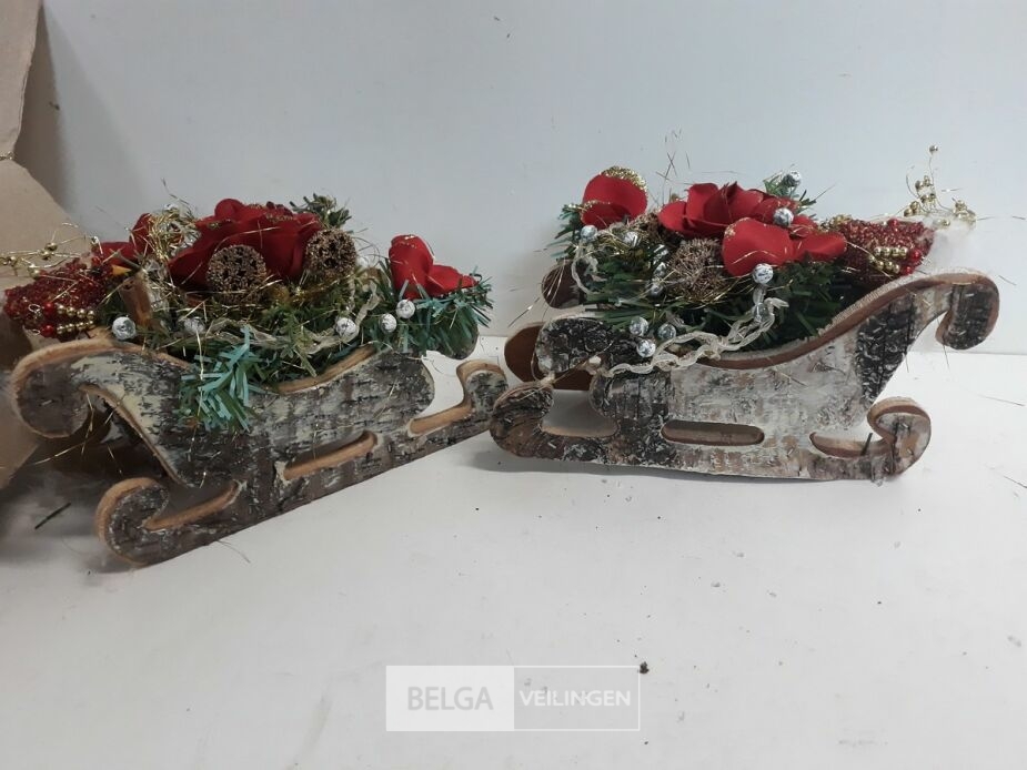 4 x Kerstslee 20x9x10 cm – foto 4 – kavel bij Belga Veilingen, Oudsbergen