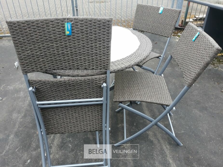 1 x Tuinset Wicker 5-delig taupe – foto 3 – kavel bij Belga Veilingen, Oudsbergen