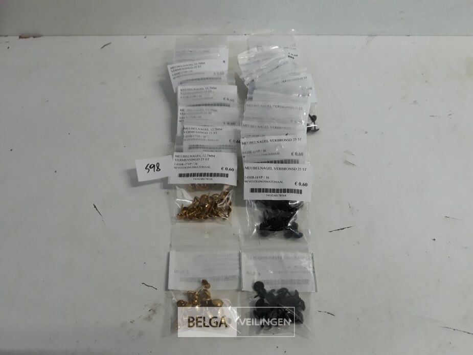 18 x Meubelnagels 12,7mm 25 stuks 2 assorti – foto 2 – kavel bij Belga Veilingen, Oudsbergen