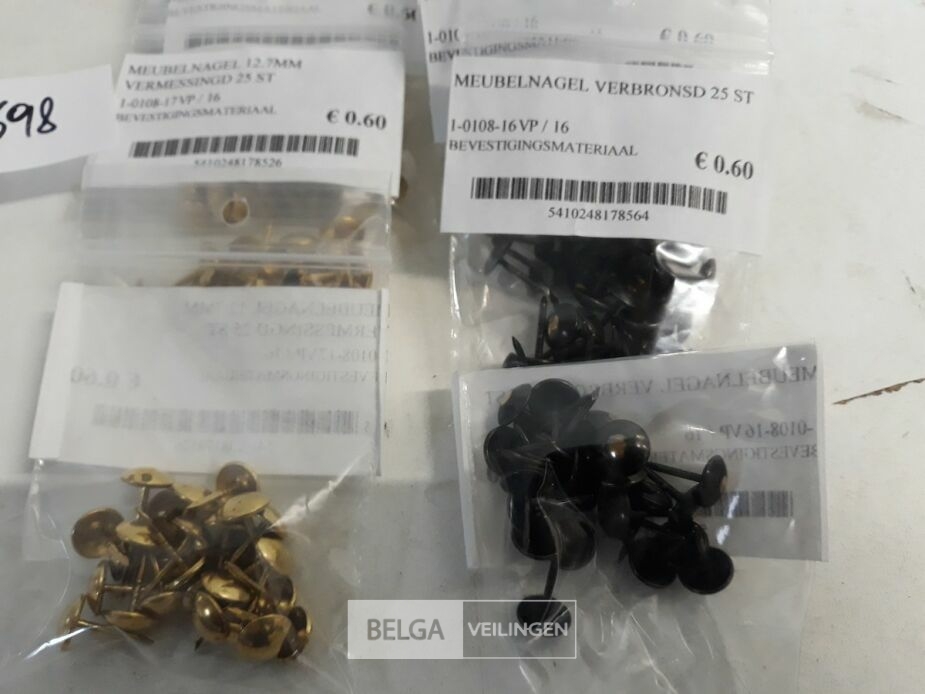 18 x Meubelnagels 12,7mm 25 stuks 2 assorti – foto 3 – kavel bij Belga Veilingen, Oudsbergen