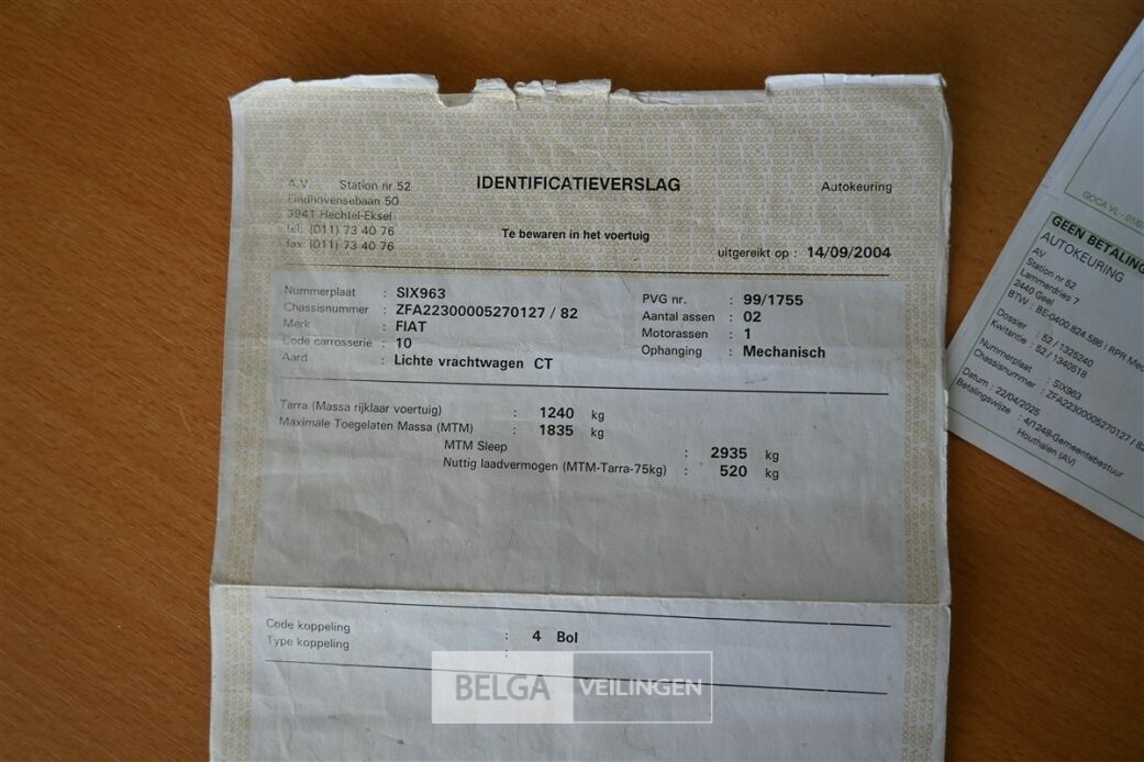Lichte vracht FIAT – foto 8 – kavel bij Belga Veilingen