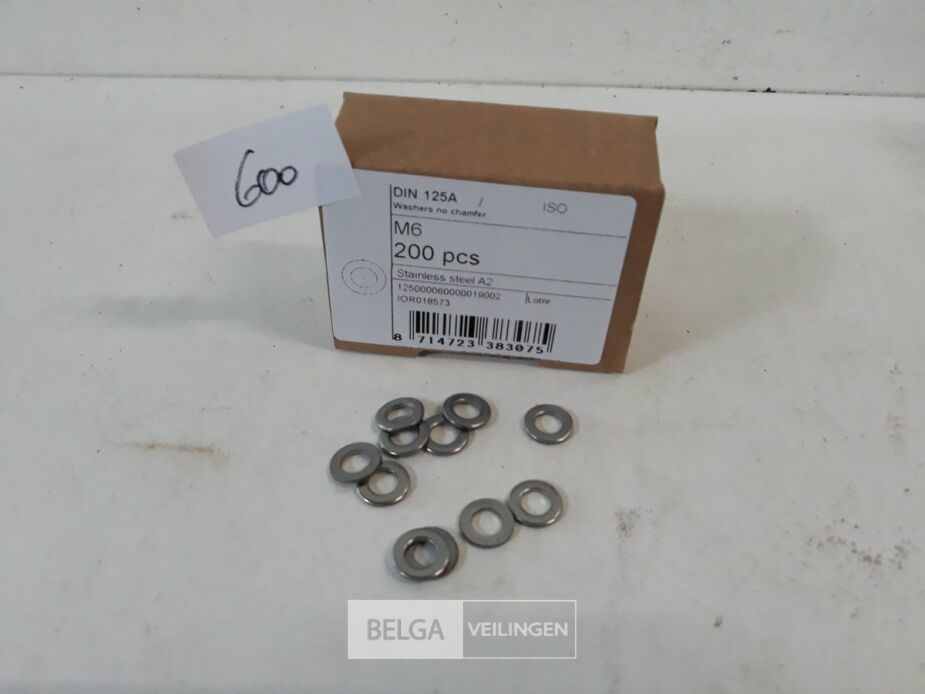 1 x Rondellen Inox A2 M 6 200 stuks – foto 2 – kavel bij Belga Veilingen, Oudsbergen