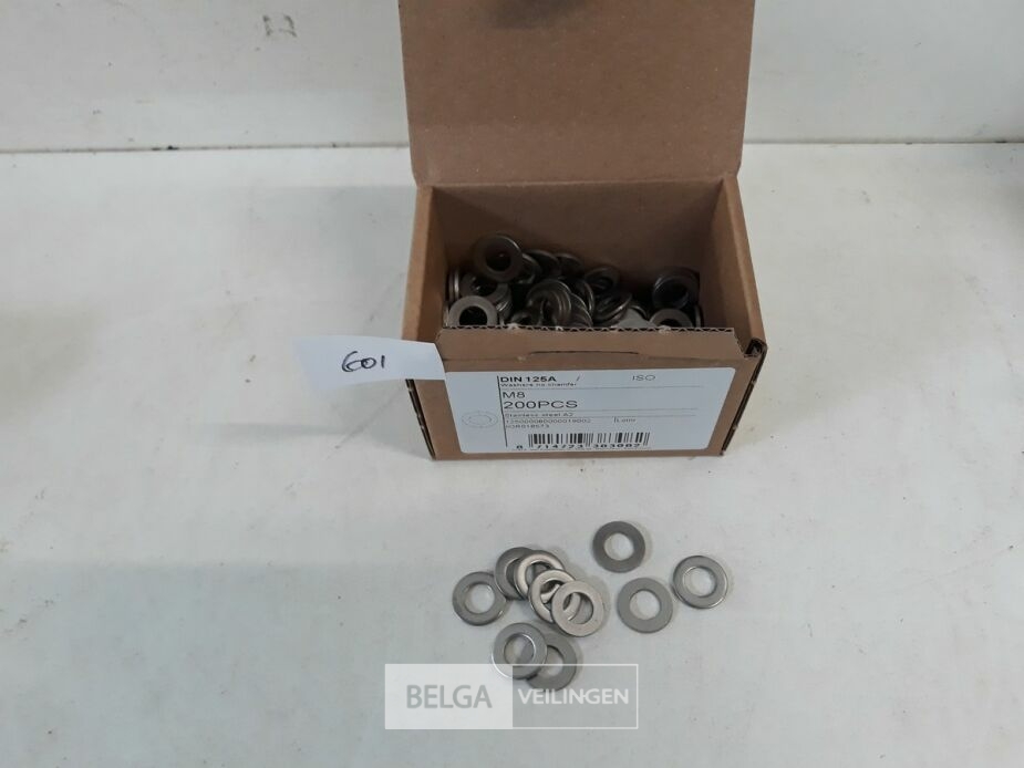1 x Rondellen Inox A2 M 8 200 stuks – foto 2 – kavel bij Belga Veilingen, Oudsbergen
