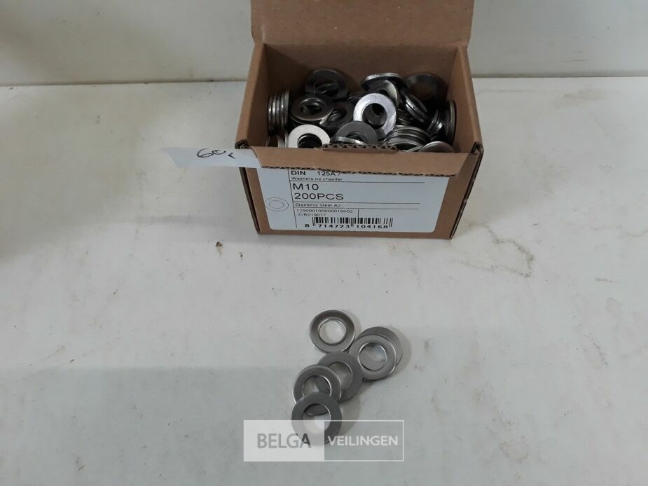 1 x Rondellen Inox A2 M 10 200 stuks – foto 2 – kavel bij Belga Veilingen, Oudsbergen