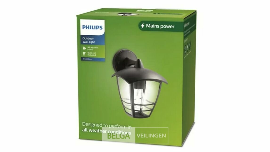 Philips Creek wandlamp 60W E27 – foto 4 – kavel bij Belga Veilingen, Bree