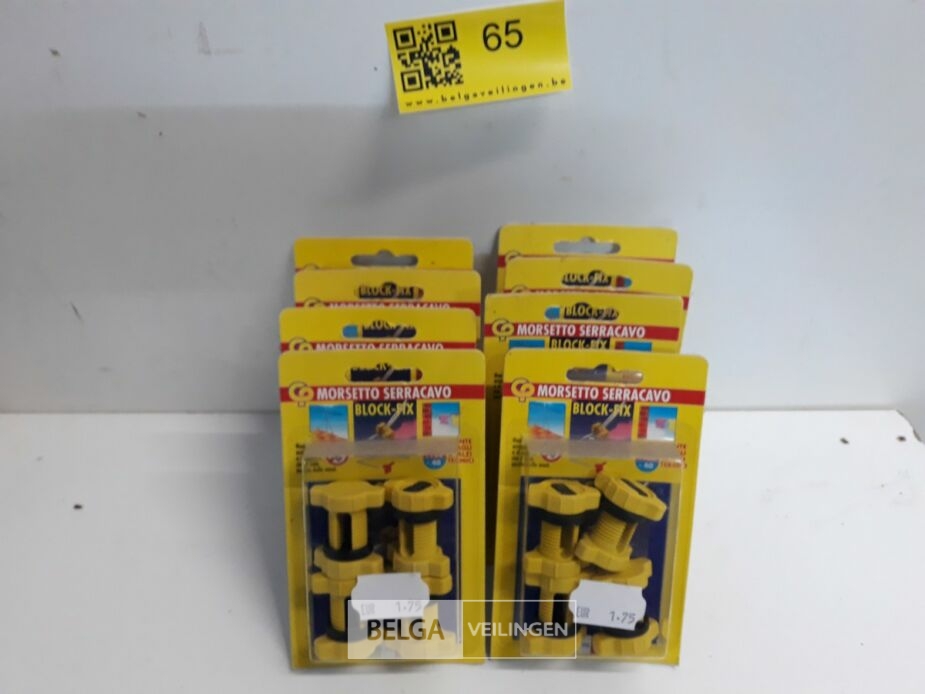 8 x Kabelspanners 4 stuks pvc block-fix – foto 2 – kavel bij Belga Veilingen, Oudsbergen