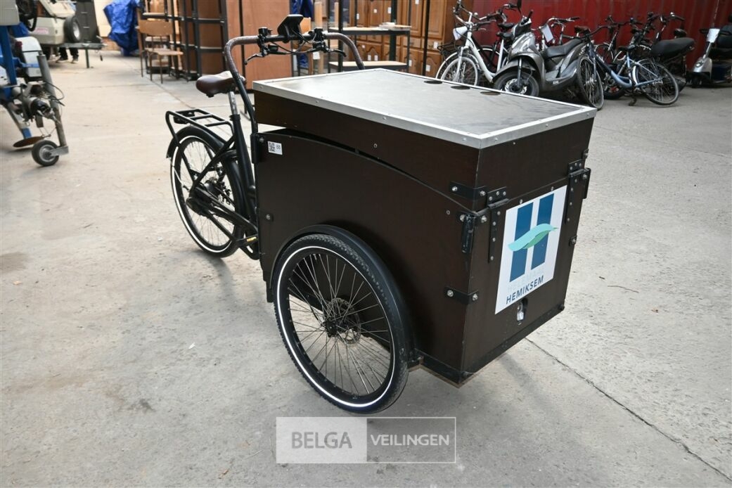 BAFANG elektrische bakfiets met batterij en lader – foto 2 – kavel bij Belga Veilingen
