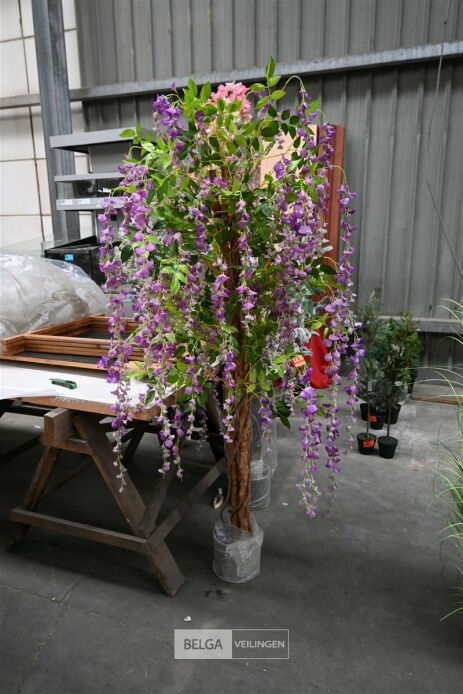 Plastieken hangende bloemenboom – foto 2 – kavel bij Belga Veilingen, Lummen