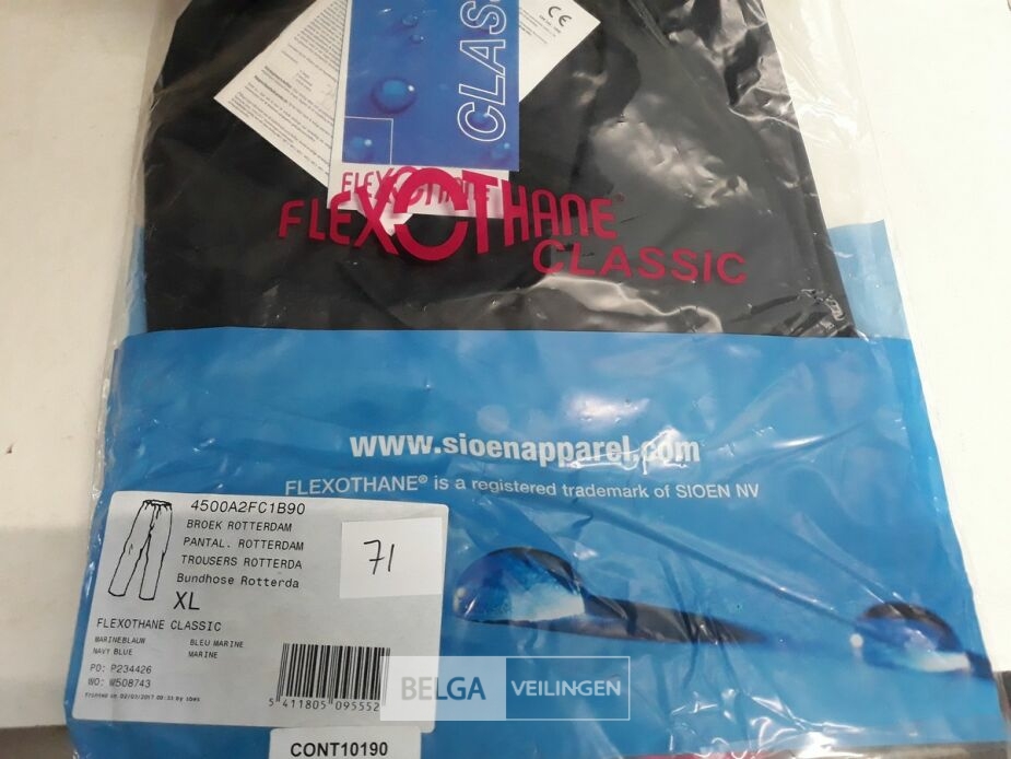 1 x Regenbroek flexothane blauw Sioen XL – foto 3 – kavel bij Belga Veilingen, Oudsbergen