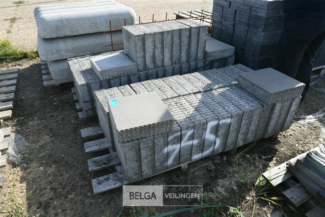 ± 2 Paletten betontegels – foto 2 – kavel bij Belga Veilingen