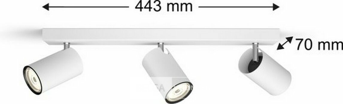 Philips Kosipo opbouwspot - 3-lichts - wit – foto 3 – kavel bij Belga Veilingen, Bree