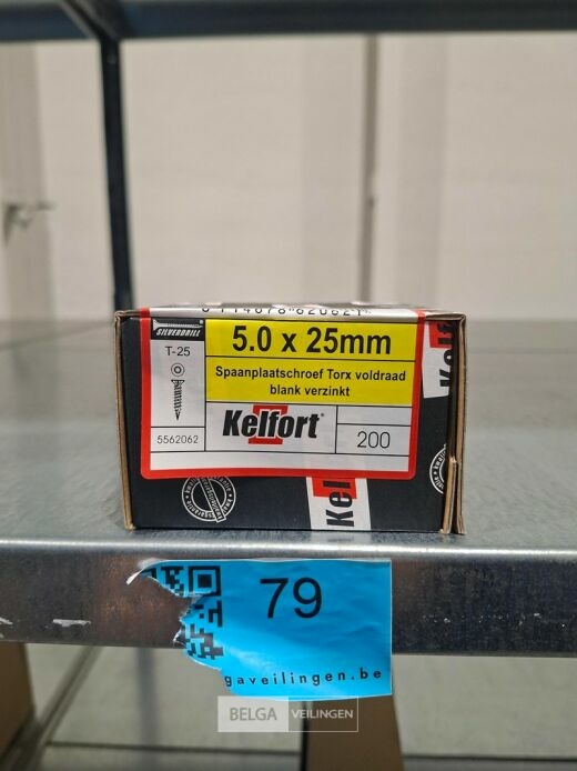 Kelfort spaanplaatschroef 5x25 torx - voldraad 10x 200st – foto 2 – kavel bij Belga Veilingen, Bree