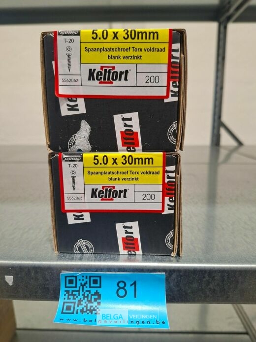 Kelfort spaanplaatschroef 5x30 torx - voldraad 2x 200st – foto 2 – kavel bij Belga Veilingen, Bree