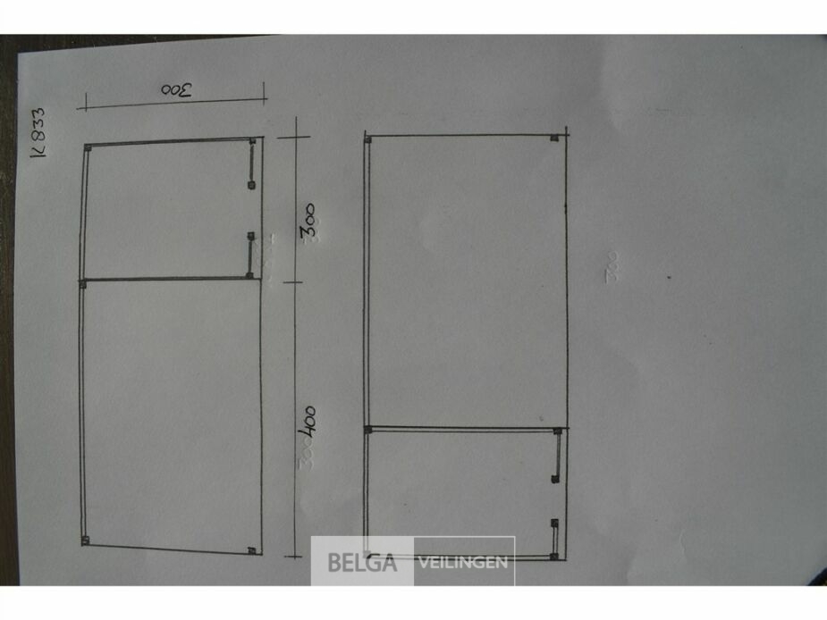 Buitenverblijf met berging douglas afm 300x300cm, 700x300x245x230cm – foto 7 – kavel bij Belga Veilingen, Lummen