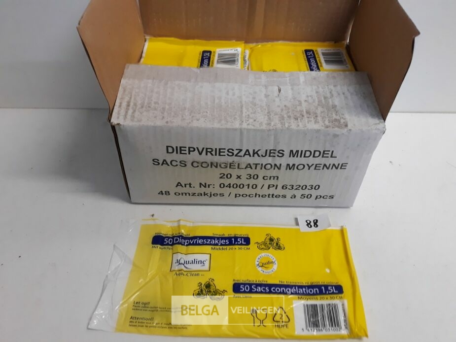 48 x 50 Diepvrieszakjes 1,5 L 20x30 cm – foto 2 – kavel bij Belga Veilingen, Oudsbergen