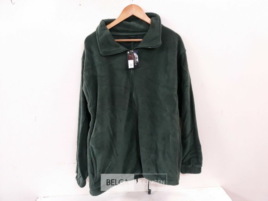 1 x Fleece trui lange rits groen L – foto 2 – kavel bij Belga Veilingen, Oudsbergen