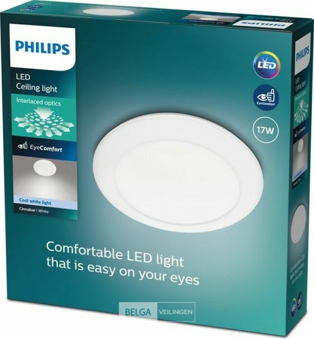 Philips plafondlamp led 1700 lumen 17W 4000K IP20 – foto 2 – kavel bij Belga Veilingen, Bree