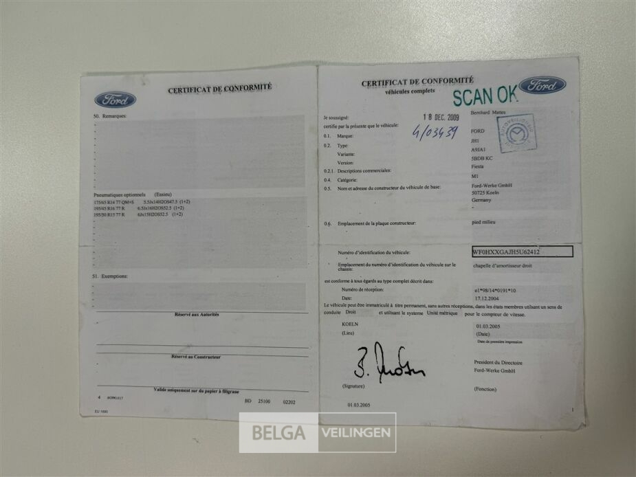 Personenwagen FORD Fiesta – foto 4 – kavel bij Belga Veilingen