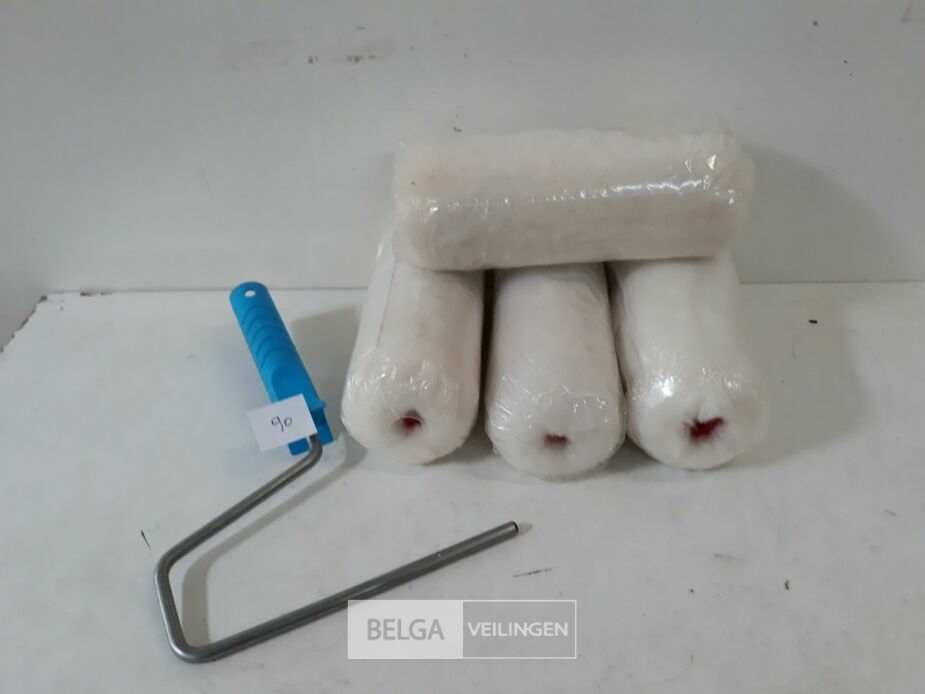 4 x Anti-spat verfrol wol 18 cm + 1 beugel – foto 2 – kavel bij Belga Veilingen, Oudsbergen
