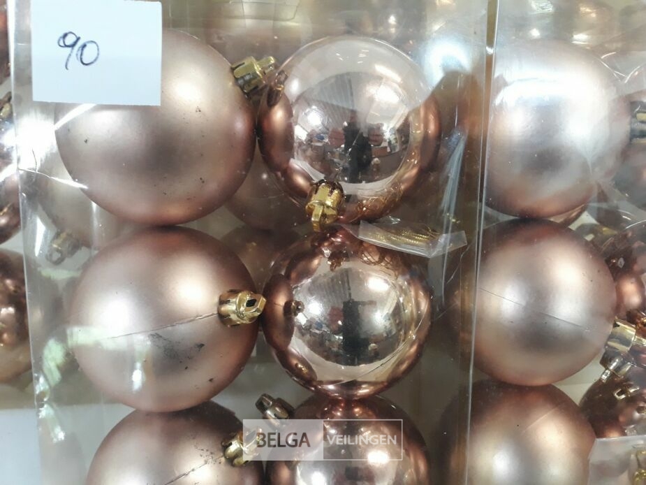 5 x Kerstballen pvc 6 stuks oud roze – foto 3 – kavel bij Belga Veilingen, Oudsbergen