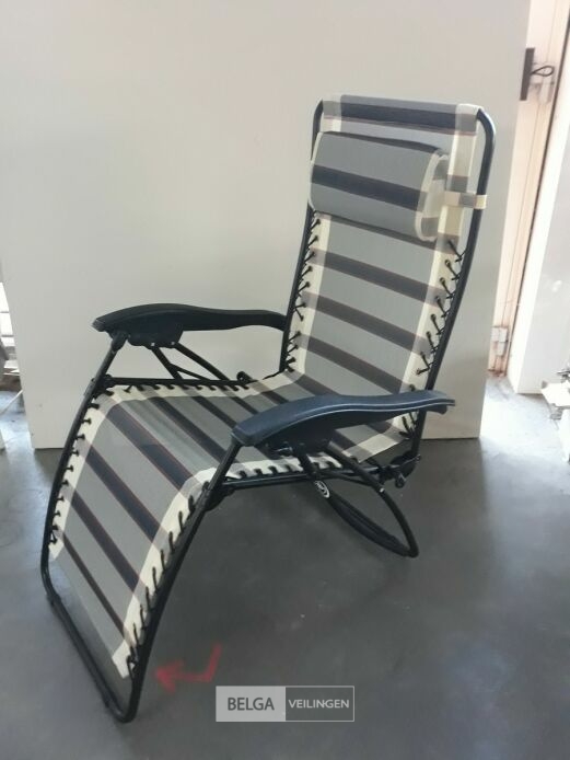 1 x Relax luxe campingstoel vestelbaar met kussen – foto 4 – kavel bij Belga Veilingen, Oudsbergen