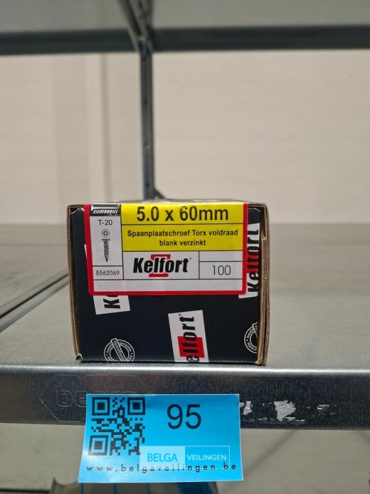 Kelfort spaanplaatschroef 5x60 torx - voldraad 100st – foto 4 – kavel bij Belga Veilingen, Bree