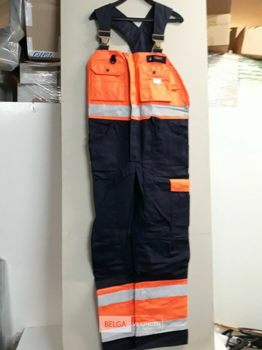 1 x Bretelbroek blauw fluo-oranje Fristads 50 – foto 2 – kavel bij Belga Veilingen, Oudsbergen
